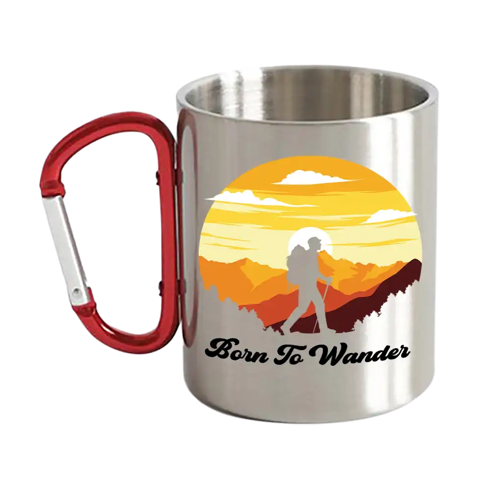 Born To Wander Carabiner Mug