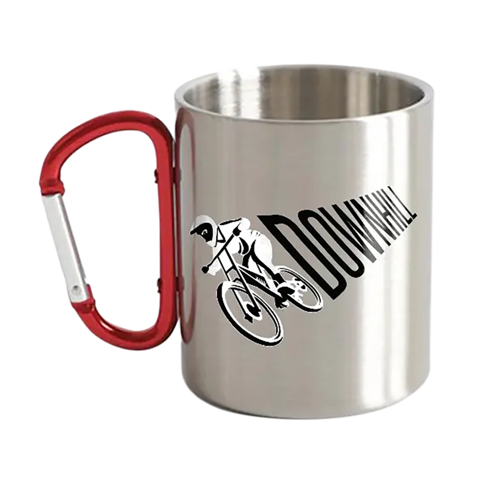 Downhill Cycling Carabiner Mug